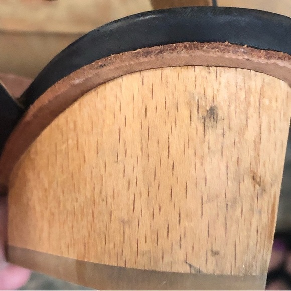 COCLICO black leather sandals with block heel. Made in Spain. Size 37.5 (6.5 US) - Picture 8 of 10